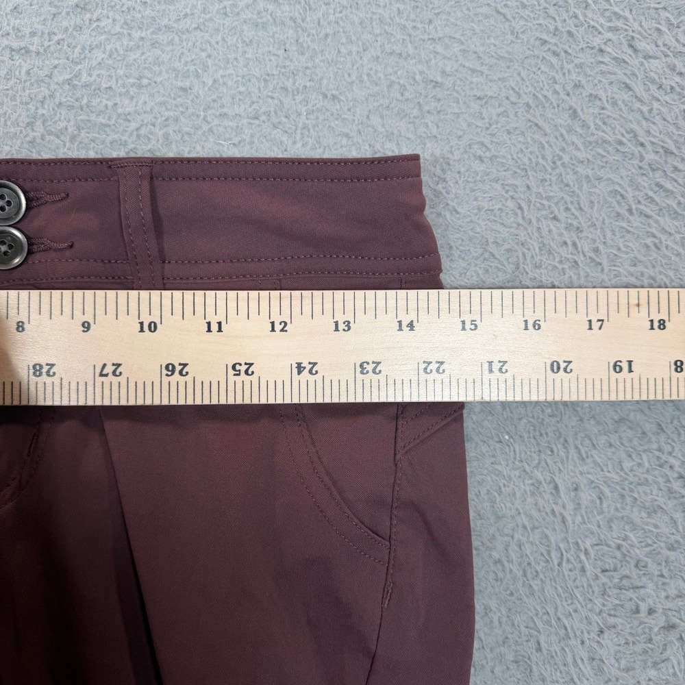 Prana Womens Halle Hiking Pants Plum Burgundy Sz 00 Regular Inseam Straight Leg - Picture 7 of 11